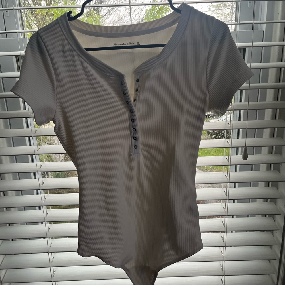 A&F white button up bodysuit